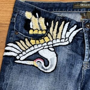 Switch USA Embroidered Crane Jeans